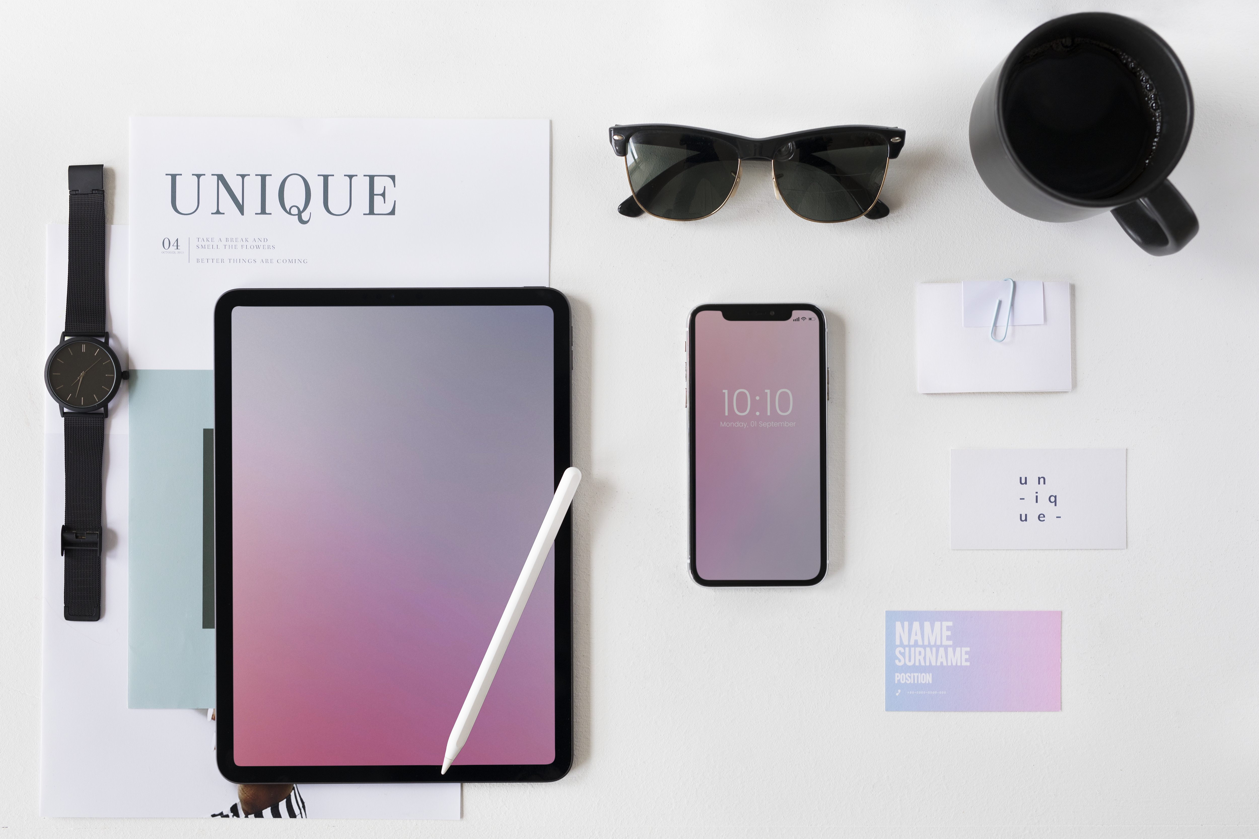 Open brand guidelines document showing color palettes and typography samples