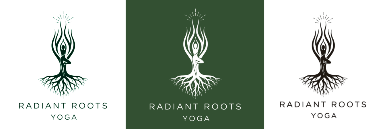 Radiant Roots Yoga, brand identity designed by SmartEdge Marketing